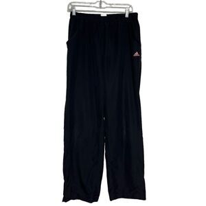 Adidas Y2K Black Pink Stripes Warm Up Track Pants Running Pockets